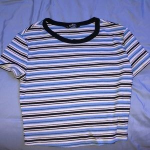 Shein Blue Crop Top